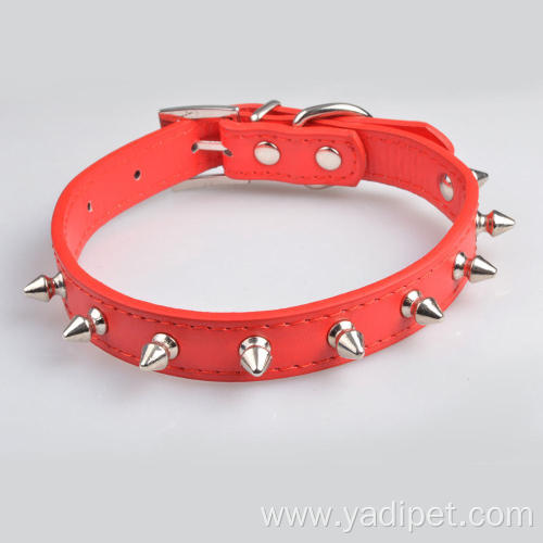 Customized dog collars logo PU dog collar